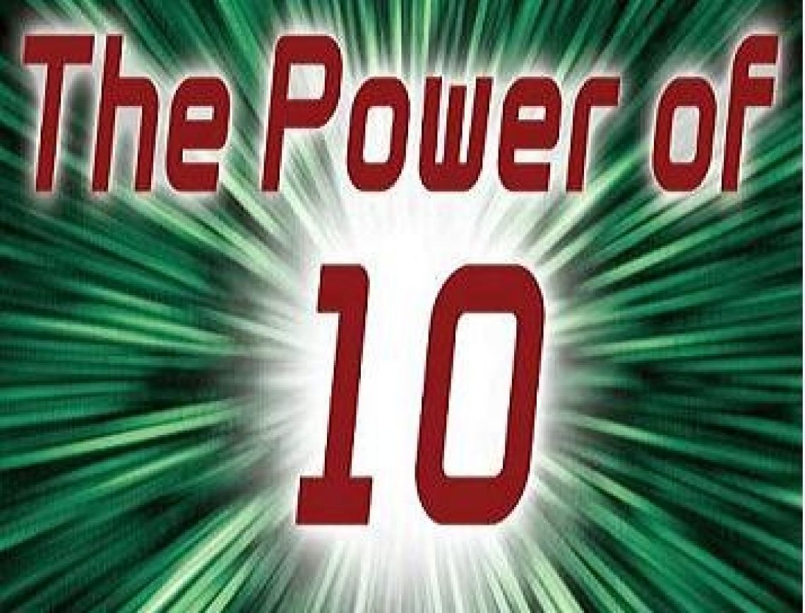 10 to the power of ten equals