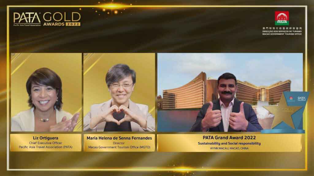 Wynn Macau receives PATA Grand Award in Sustainability and Social Responsibility